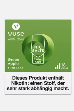 vuse epen green apple 18mg front