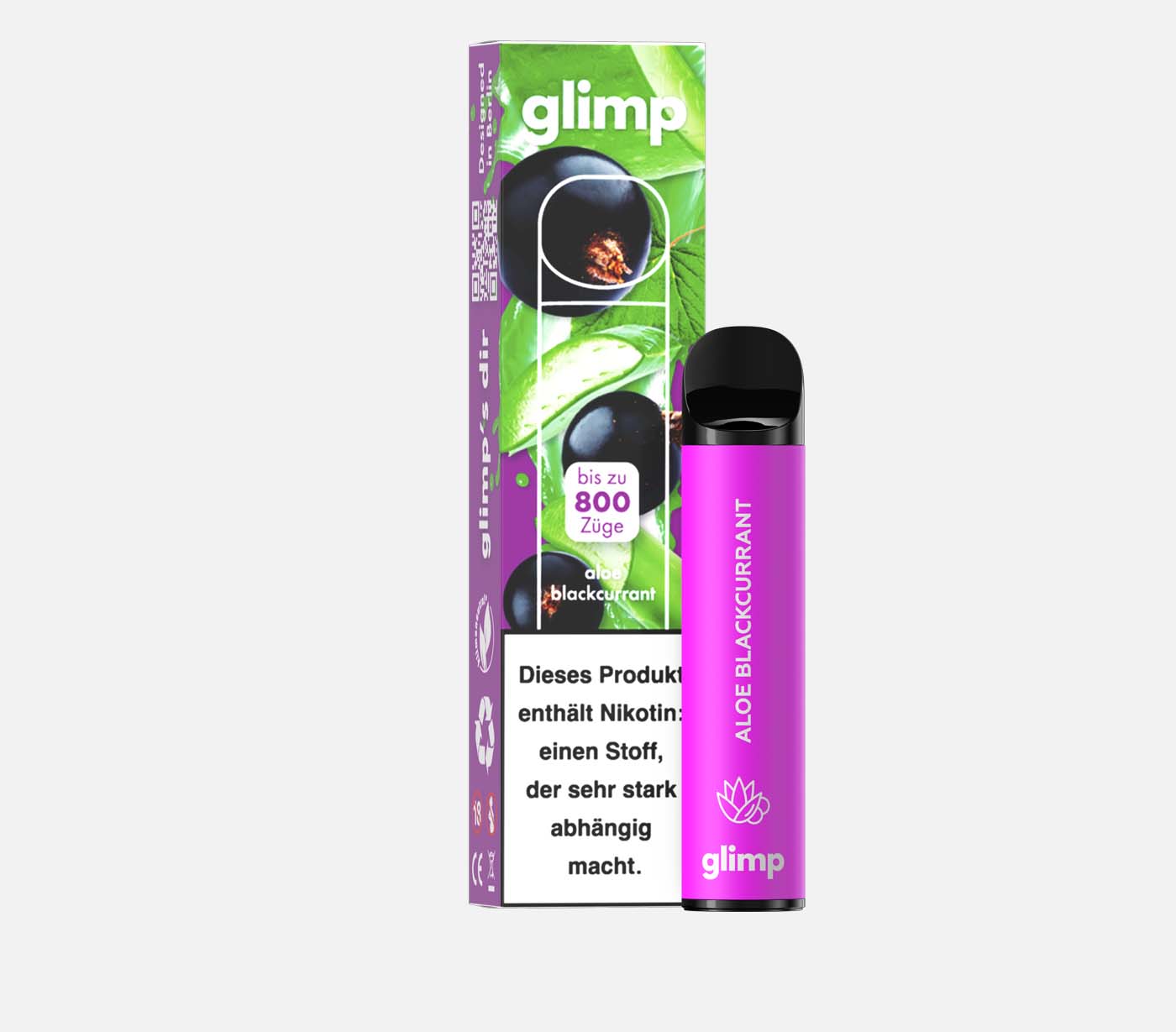 GLIMP 800 Aloe Blackcurrant Einweg E-Zigarette