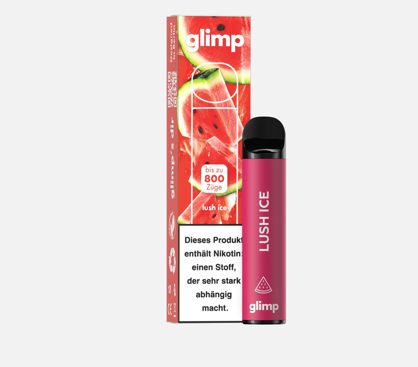 GLIMP 800 Watermelon Lush Ice Einweg E-Zigarette