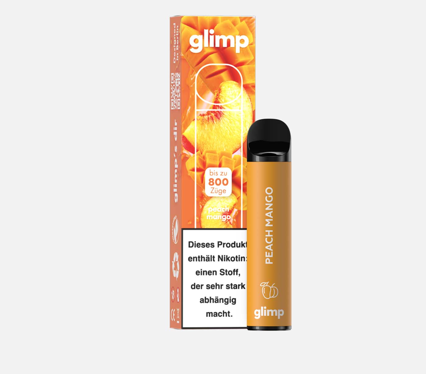 GLIMP 800 Peach Mango Einweg E-Zigarette