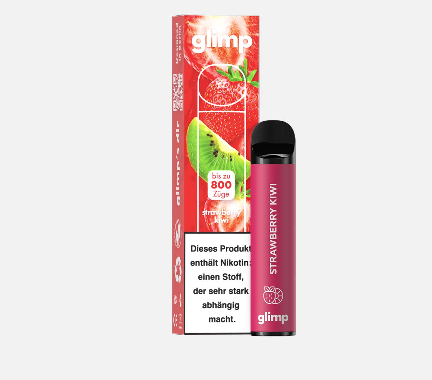 GLIMP 800 Strawberry Kiwi Einweg E-Zigarette