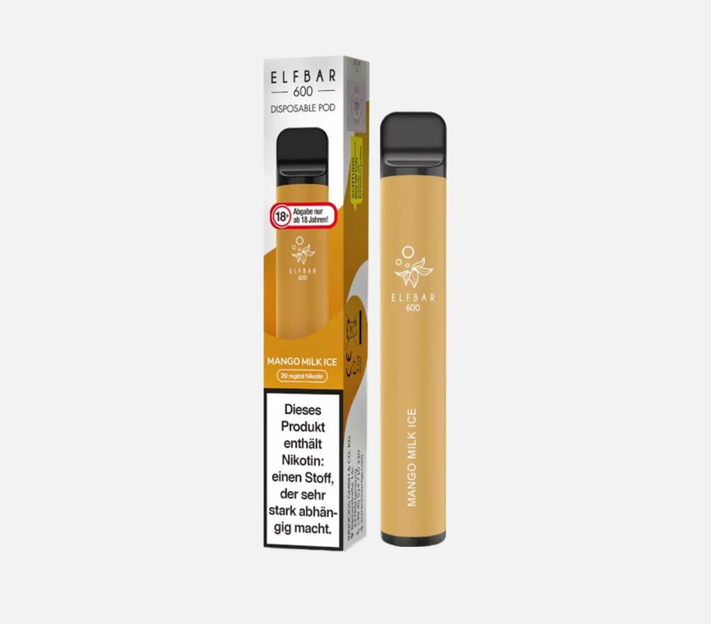 Elf Bar 600 Mango Milk Ice Box E-Shisha 20 mg/ml Nikotin, 600 Züge, Einweg E-Zigarette kaufen