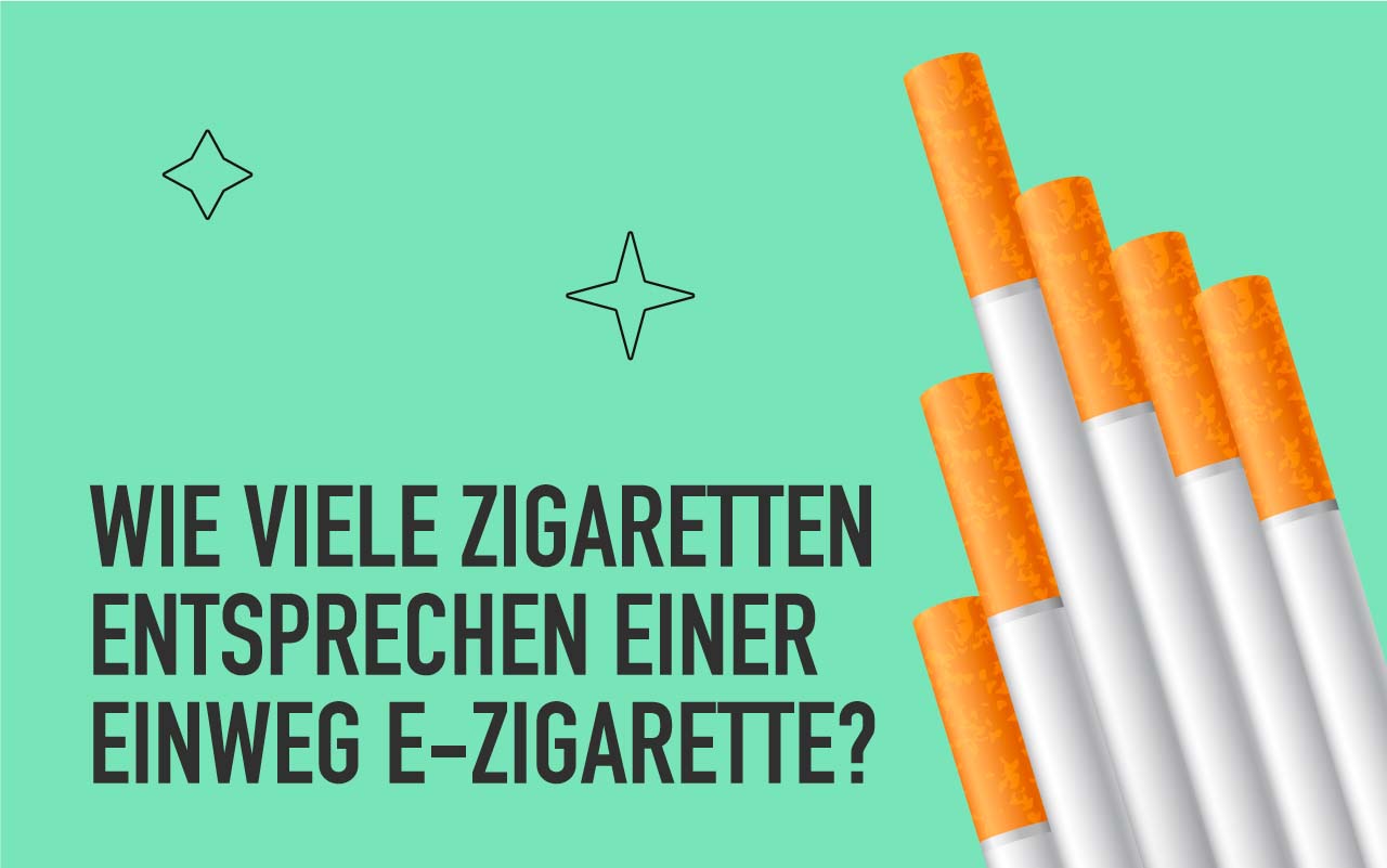 Wie viele Zigaretten entsprechen einer Einweg E-Zigarette?
