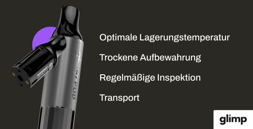 Lagerung von Vapes