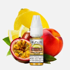 ELFLIQ Nikotinsalz Liquid 10mg - Lemon Peach Passion Fruit ELFLIQ Nikotinsalz Liquid 10mg - Lemon Peach Passion Fruit