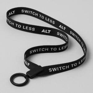 Vape-Lanyard mit Sicherheits-Silikonring - Schwarz (Salt Switch)