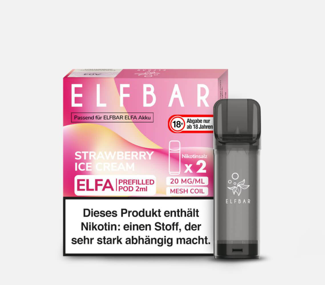 Elfbar Elfa Strawberry Ice Cream Pods (2 Stk.)